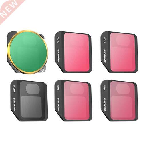 6pcs Sunnylife for DJI Mavic 3 Lens Filters MCUV+CPL+ND4+ND8
