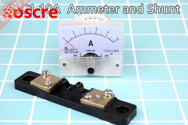 85C1 1Set New DC 0~10A Analog AMP Panel Meter current Ammete