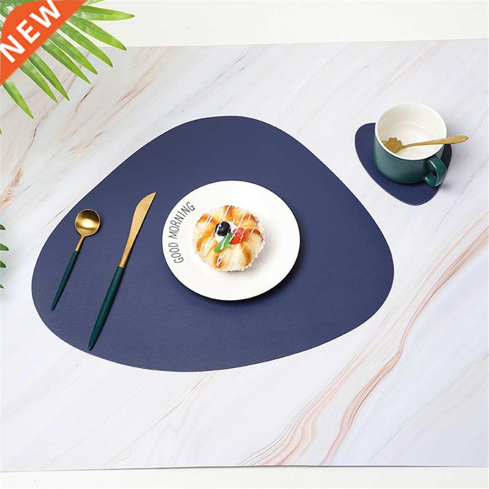 Leather Placemat Tableware Pad Oil Water Resistant Heat
