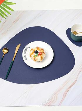 Leather Placemat Tableware Pad Oil Water Resistant Heat