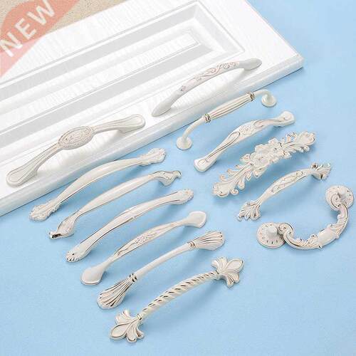 Ivory White Handle European Wardrobe Door Handle Modern Simp