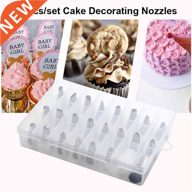 24Pcs/Set Cake Piping Nozzles Stainless Steel Pastry Icing F