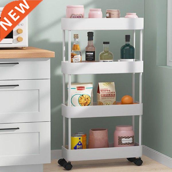 4 Tier Slim Storage Cart Mobile Shelving Unit Organizer