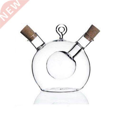 Olive Oil And Vinegar Dispenser 2 In 1 Kitchen Glass Bottle