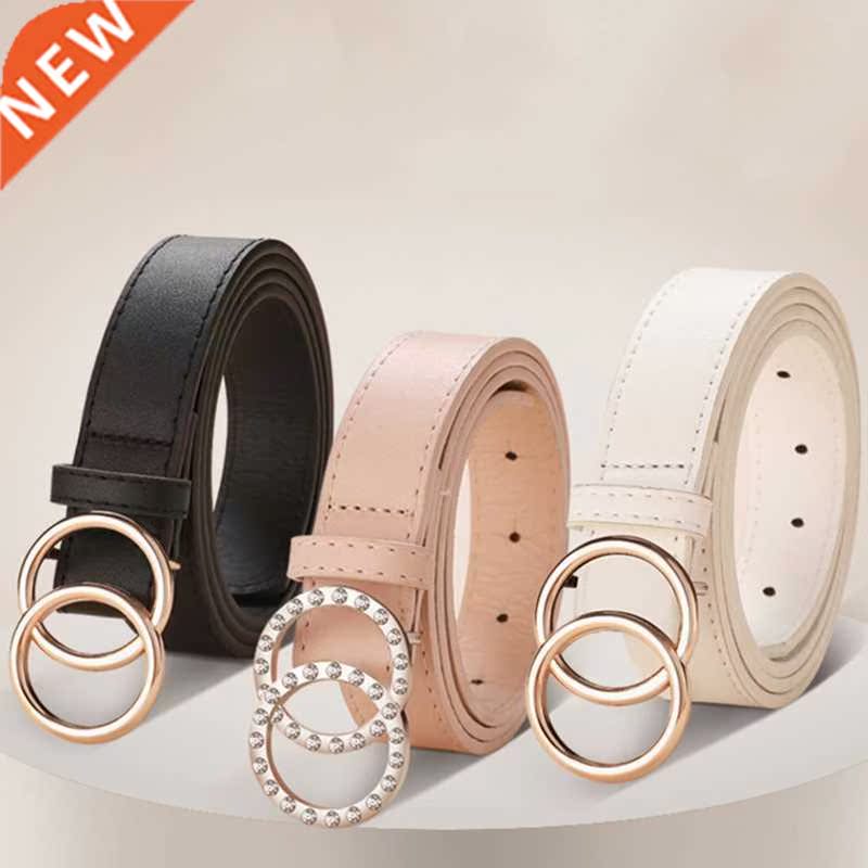 2020 New Fashion Women's Belt Diamond-studded Snap B
