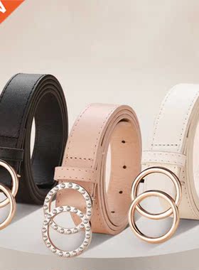 2020 New Fashion Women's Belt Diamond-studded Snap B