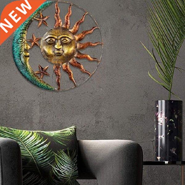 Sun Moon Wall Decoration Wrought Iron Plating Creative