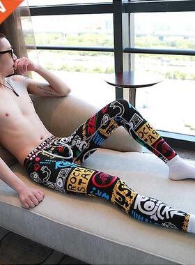 WJ brand Men Long Johns Plus Velvet Mens Warm Pants Elastic