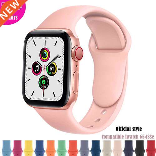 Silicone Strap For apple watch band 44mm 40mm 8mm 42mm corr