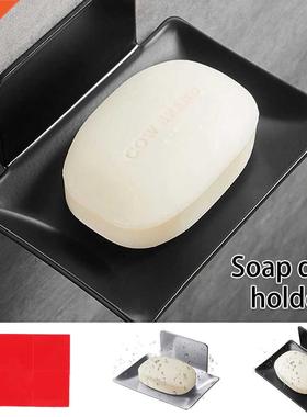 No Drilling Bathroom Soap Dish Tray Holder Rack Shower Bathr