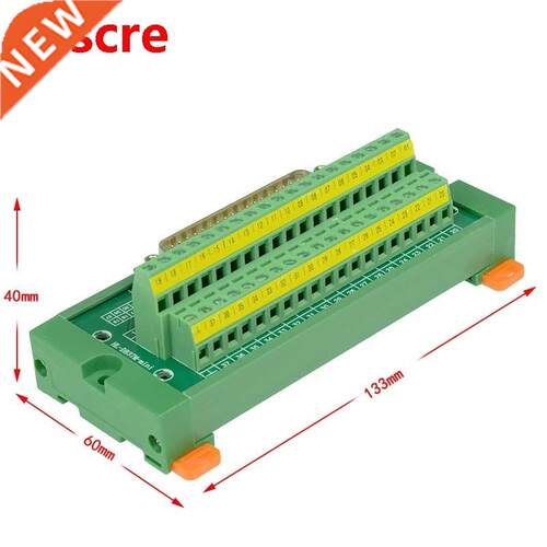DB37 Mini D-Sub DIN Rail Mount Interface Module , DB37 male