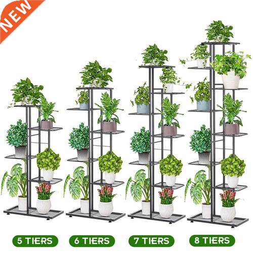 6/7/8Layers Flower Stand Rack Storage Shelf Iron Plant Holde