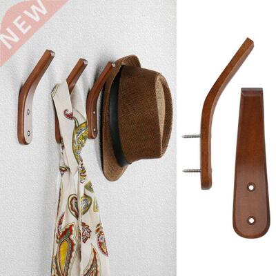 2Pcs Rustic Wall Mounted Beech Wood Hook Coat Rack Hooks Mod