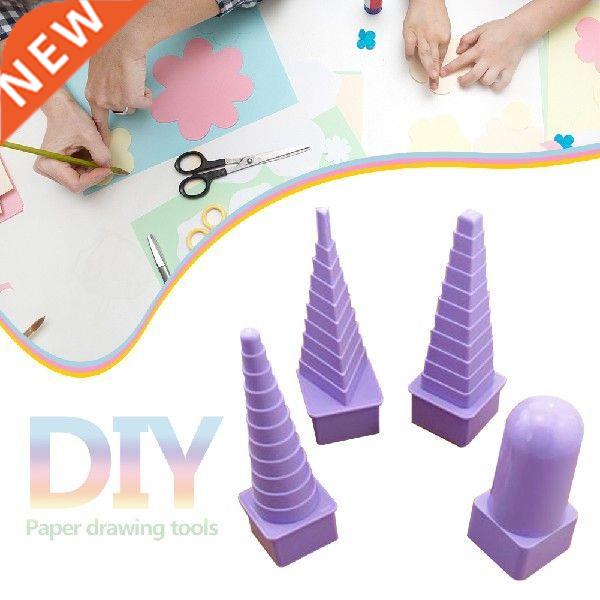 4Pcs Crimping Paper Craft Paper Quilling Tool Tower Quilled