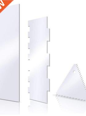 Zigzag Wave Transparent Cake Scrape Acrylic Buttercream 3 Pc