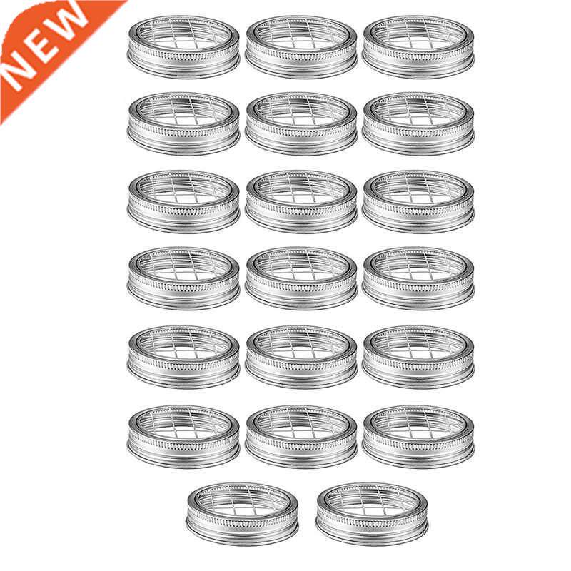 20 Pcs Mason Flower Jar Lid Flower Lid Embedded Mason Mesh