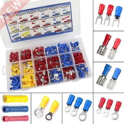200-400pcs Assorted Spade Terminals Insulated Cable Connecto