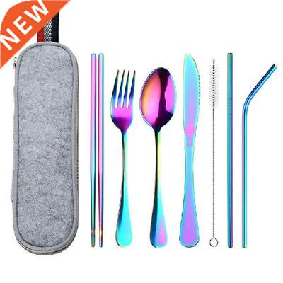 8Pcs Stinless Trvel Cutlery Set Trvel Utensils Set for