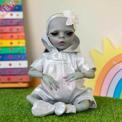 14 inch Baby Reborn Alien Finished Doll with Clothes