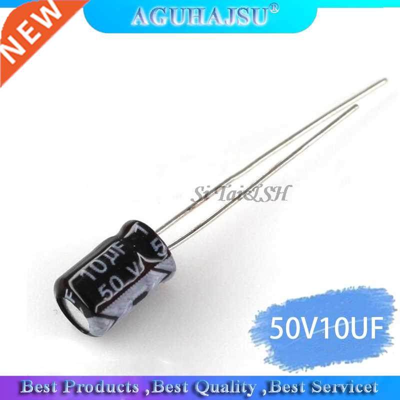 50PCS Higt quality 50V10UF 5*7mm 10UF 50V 5*7 Electrolytic c