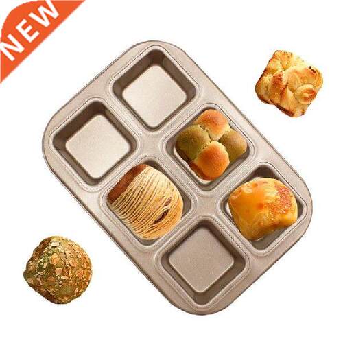 6 Grids Home DIY Baking Non-Stick Carbon Steel Hamburger