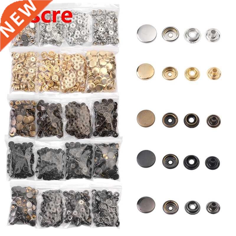 100 Pairs Copper Snap Fasteners Button Press Popper Sewing