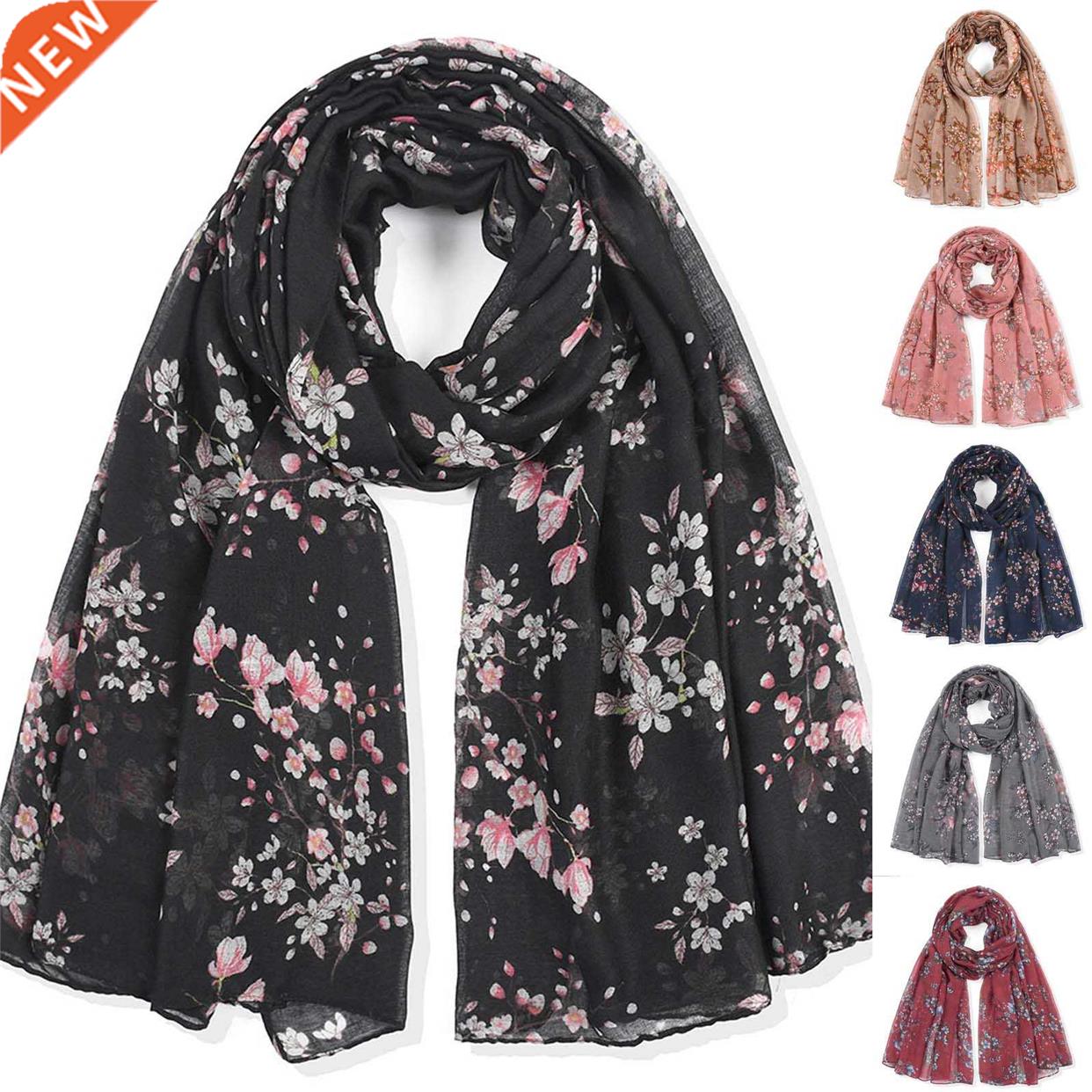 Flowers Printed Scarf Women Fashion Floral Printing Paris Ga