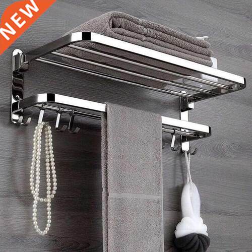 Free shipping 304 Stainless Steel Shelf Bathroom Punch-free
