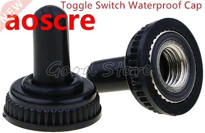 6mm Black Toggle Switch Waterproof Rubber Resistance Cover D