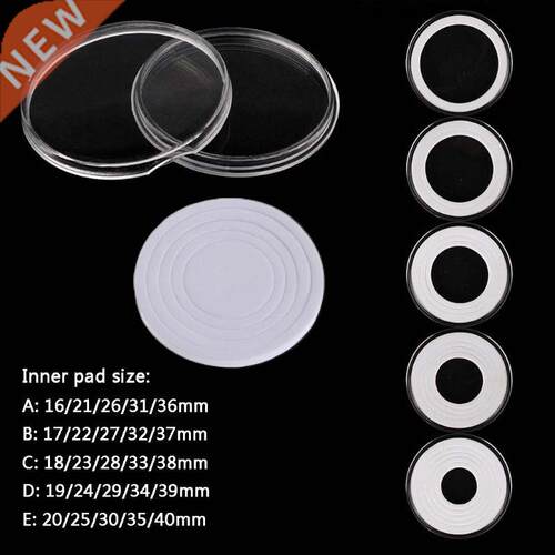 20Pcs Clear Round 46mm Direct Fit Airtight Coin Capsules