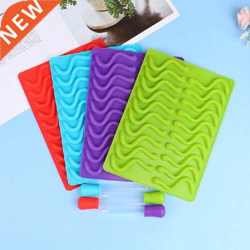 20 Cavity Silicone Gummy Snake Wormen Chocolade Schimmel