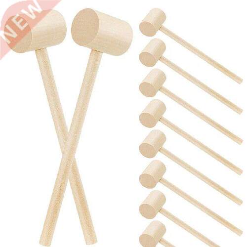 10pcs Mini Nut Foods Hammers Wooden Seafood Shell Mallets