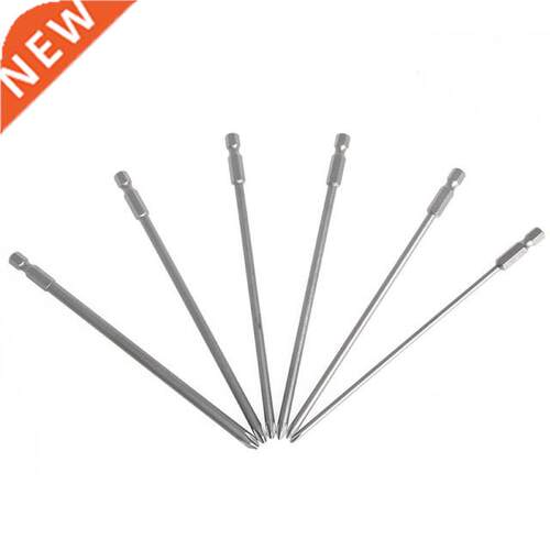 6Pcs/Set 1/4'' Shank 150mm Long S2 Steel Magnetic Hex Cross