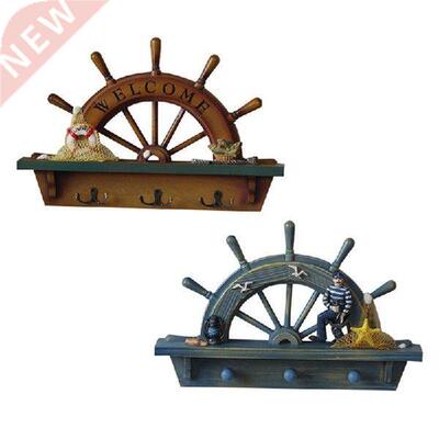 2Pcs Mediterranean Style Wall Mounted Key Hooks Creative