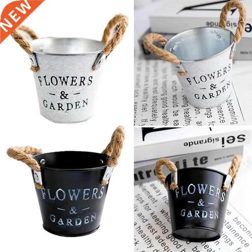 Portable Vintage Eossed Letter Wrought Iron Dried Flower P