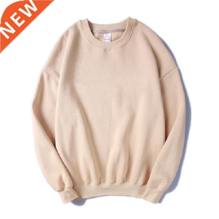 New Women Solid O-neck Long Sleeve Oversized Hoodie Sweatshi