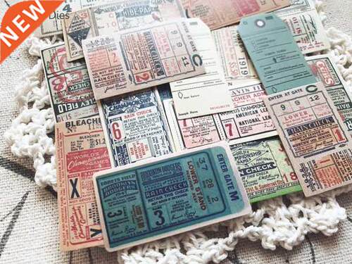 22Pcs/lot Vintage Bus Ticket Design Printed Vellum Paper St
