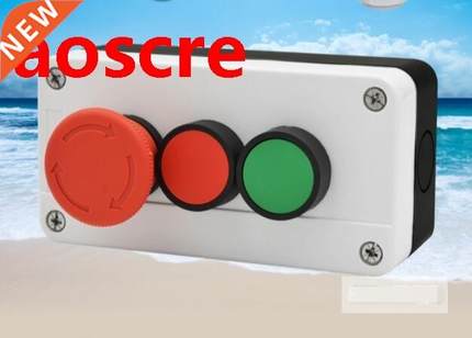 Three emergency stop button, control box, start stop button,