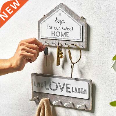 Rectangle House Shape Key Rack Hooks Coat Hooks Home