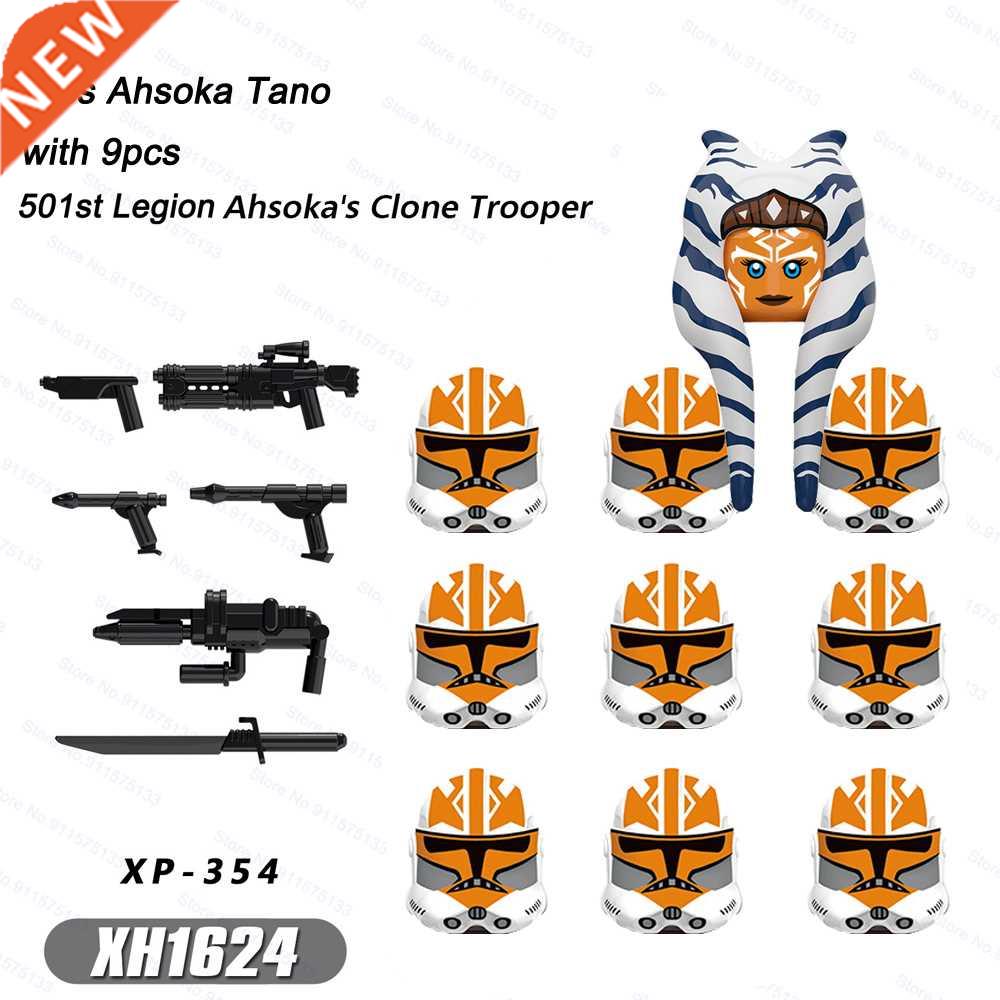 10pcs/lot Commander Ahsoka Tano with Clone 501st legion Troo