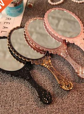 1PC Mini Portable Vintage Mirror Handhold Makeup Mirror