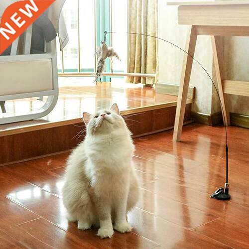 Cat Teaser Simulation Bird Interactive Toy Funny Feather Bir