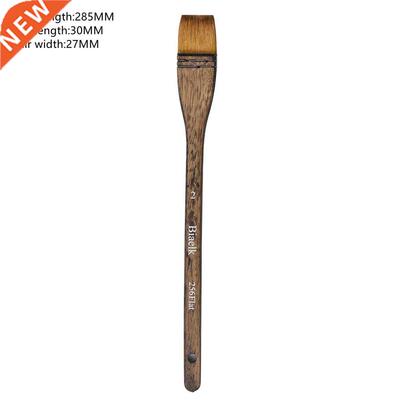 1PC 256Flat High Quality Goat Hair Wooden Handle Watercolor