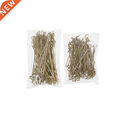 100Pcs Dsposable Bamboo Te Knotted Skewers Twsted Ends Co