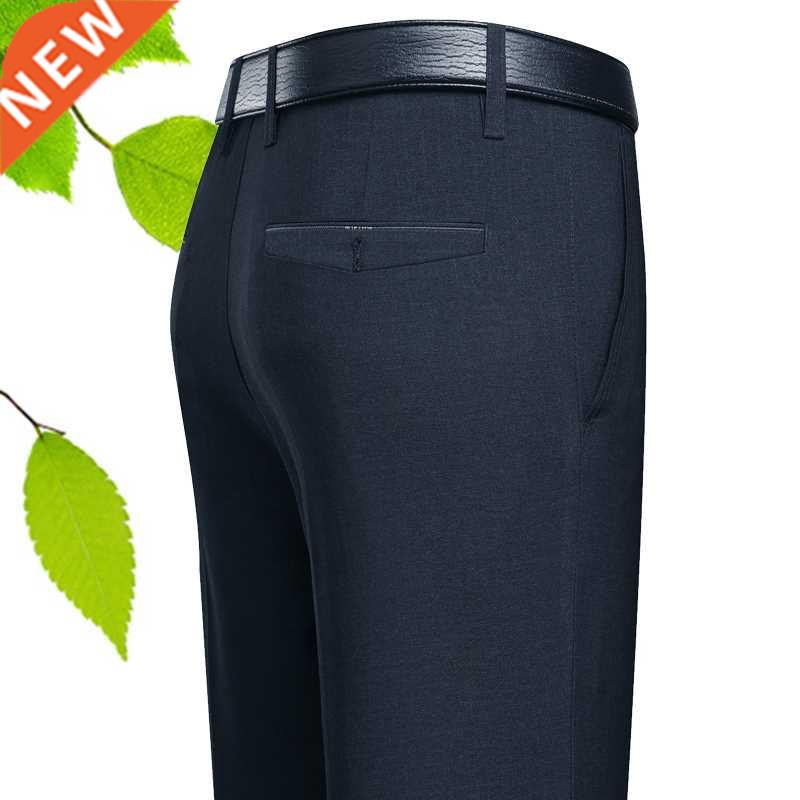 Spring Summer Thin Casual Pants Business Straight Stch Trous