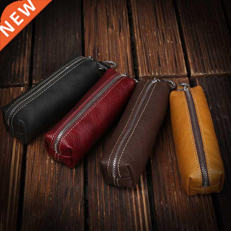 Genuine Cow Leather Men Women Key Bag Small Business Kay Cas