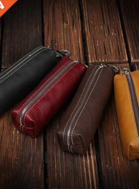 Genuine Cow Leather Men Women Key Bag Small Business Kay Cas