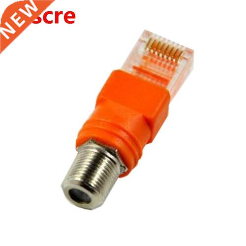 6Pcs/Lot F-Type RG6 Connector RF Female to RJ45 male Coaxial