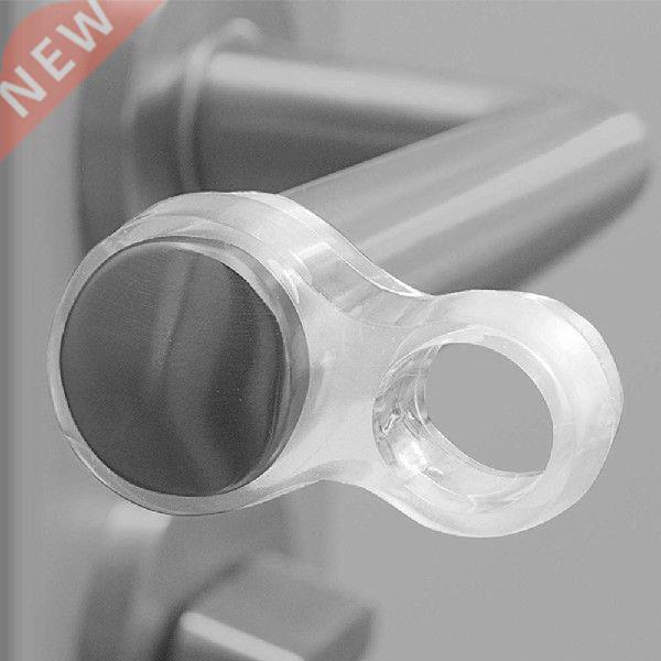 2pc Door Stopper Transparent Silica Gel Door Handle Buffer