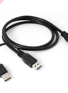 A A Micro USB B 3.0 Y-Cable Move Hard Drive Cable Black
